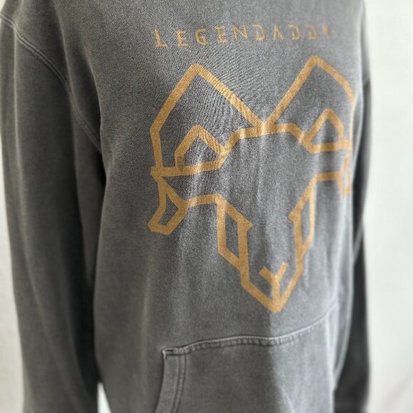 Daddy Yankee “Legendaddy” Hoodie - Medium - Charcoal Gray with Gold Print - Picture 1 of 8